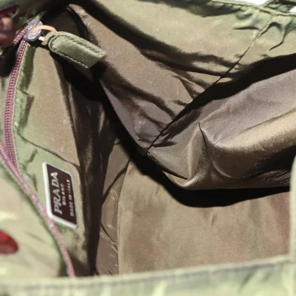 PRADA Tote Bag Nylon Khaki Auth bs30124 - Picture 12 of 16